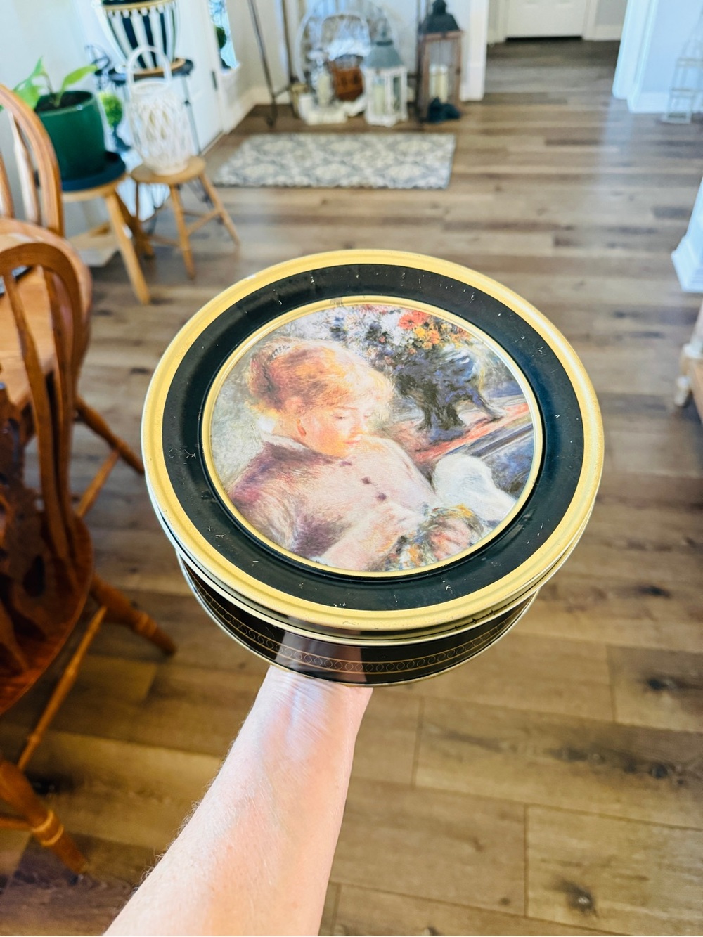 Mystery Vintage Bundle-Renoir Tin-Filled with Vintage Home Decor Items 1800-1970 - Picture 7 of 16